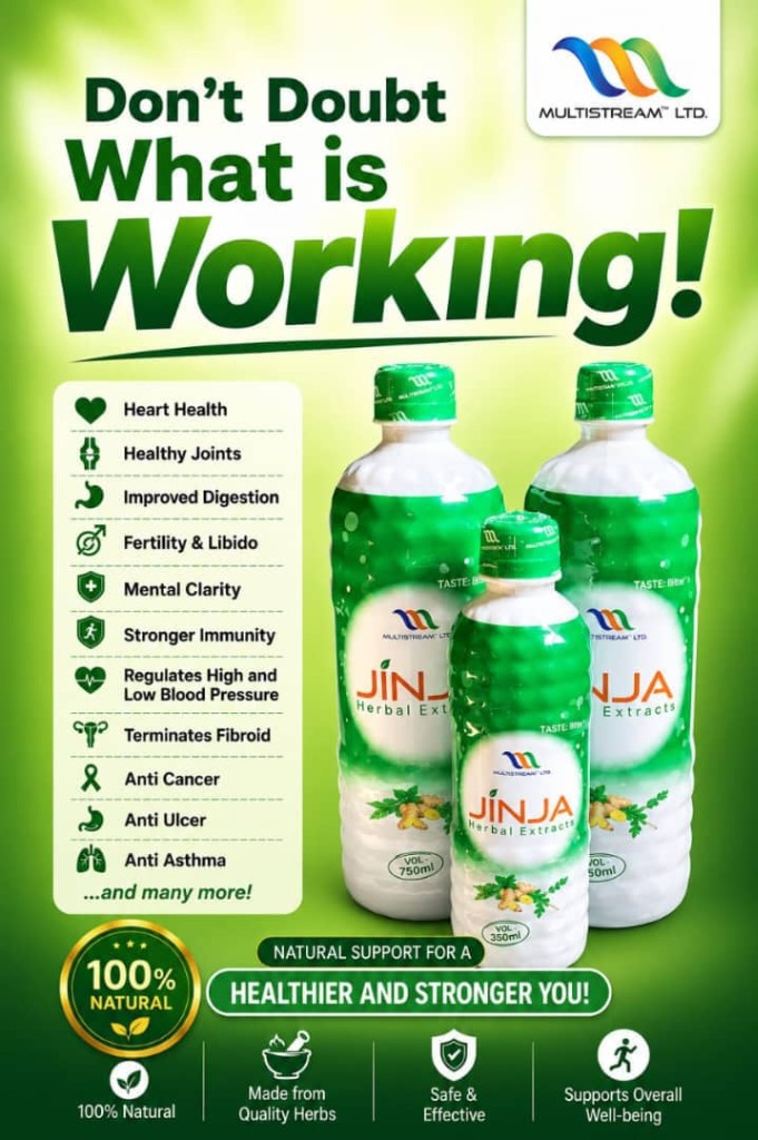 JINJA Herbal Extract Bottles - 750ml and 350ml - Natural Wellness from Multistream TM Ltd